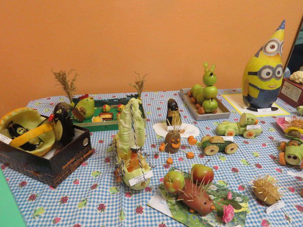 Осенние поделки из овощей для детского сада и школы